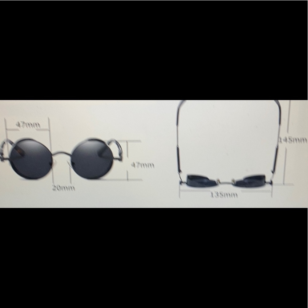 Gothic Steampunk Sunglasses Polarized UV400 + Case NWT - Picture 6 of 6